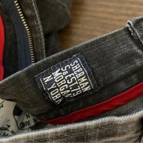 ❤️ Sherman Morgan faded black gray slim Jeans 9/29 - Picture 8 of 13